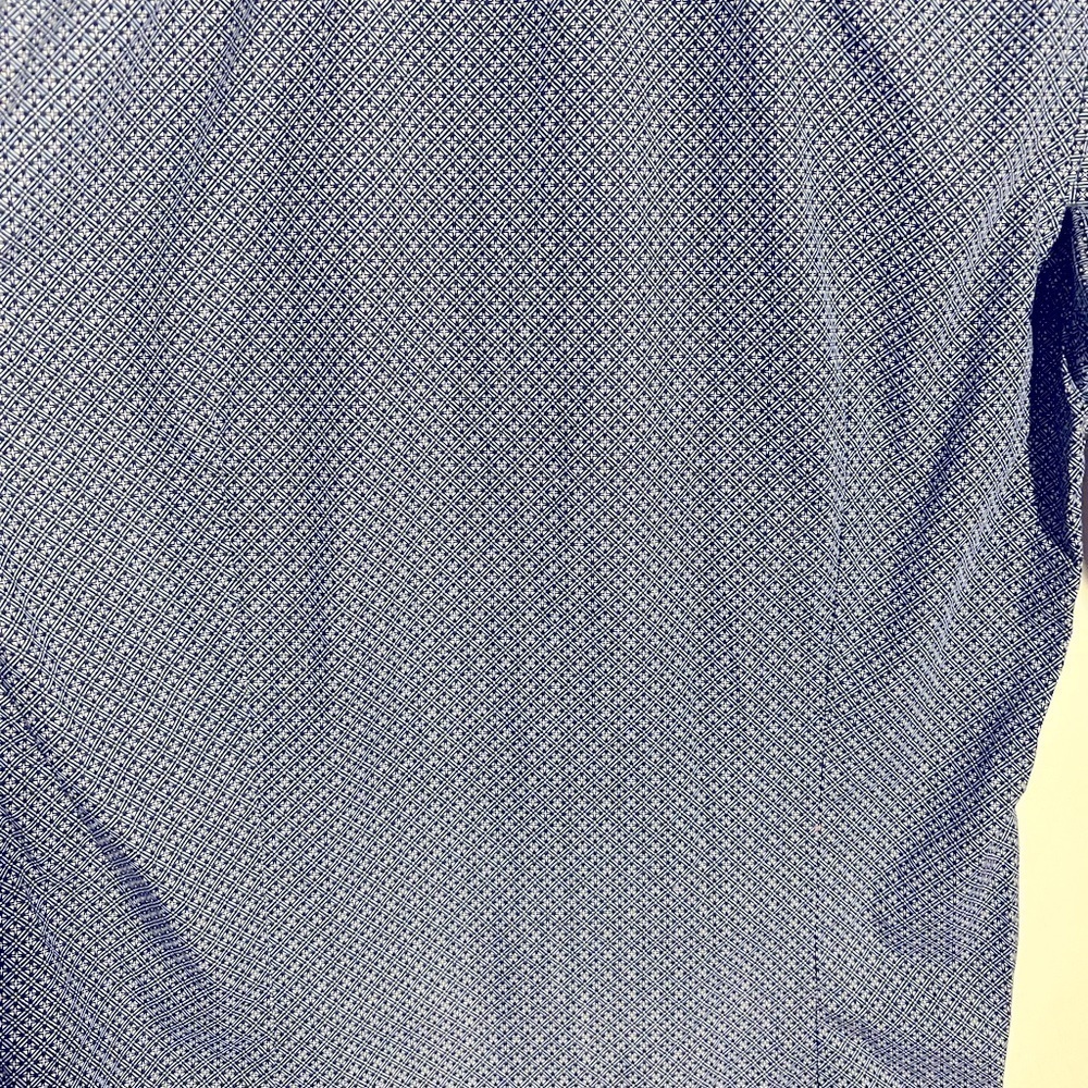 Men’s Pronto- Uomo Size Small Non Iron Button Down Blue Dress Shirt - Picture 5 of 6